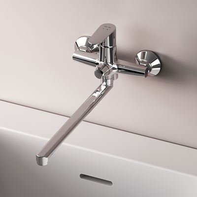 Смеситель для ванны и душа AM.PM Above F9X90200 длинный излив, хром