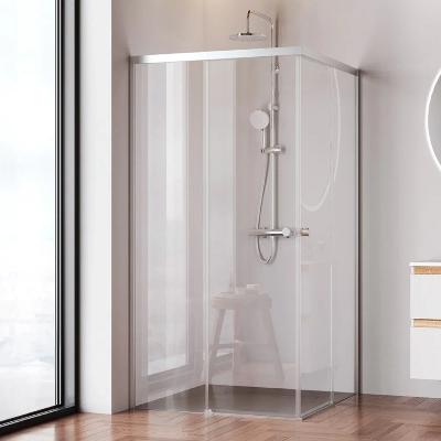 Душевое ограждение без поддона 100x100 AM.PM X-Joy W94G-403-100100-MT1K профиль серебристый