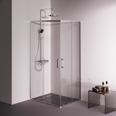 Душевое ограждение без поддона 100x80 AM.PM Above W9XG-403-10080-MT профиль серебристый