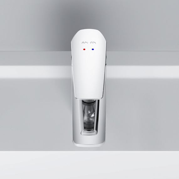 Тумба с раковиной и смесителем 80 AM.PM Gem M90FHX0802WG подвесная белый глянец-2