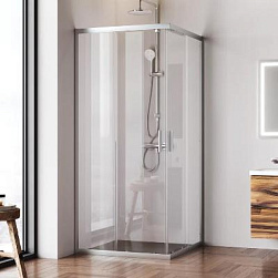 Душевое ограждение без поддона 90x90 AM.PM Gem W90G-403-9090MT профиль серебристый