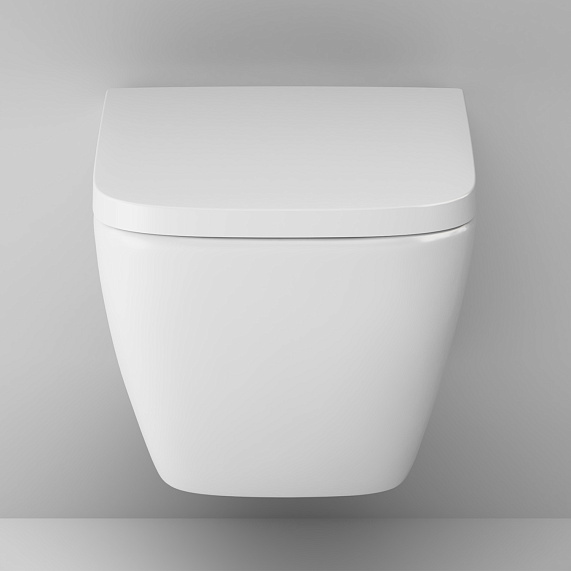 Унитаз подвесной AM.PM Gem C901701SC безободковый с сиденьем микролифт, белый-4