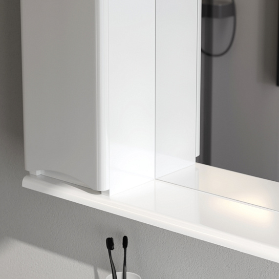 Шкафчик с зеркалом в ванную 65 AM.PM Like M80MPL0651WG левый белый глянец-2