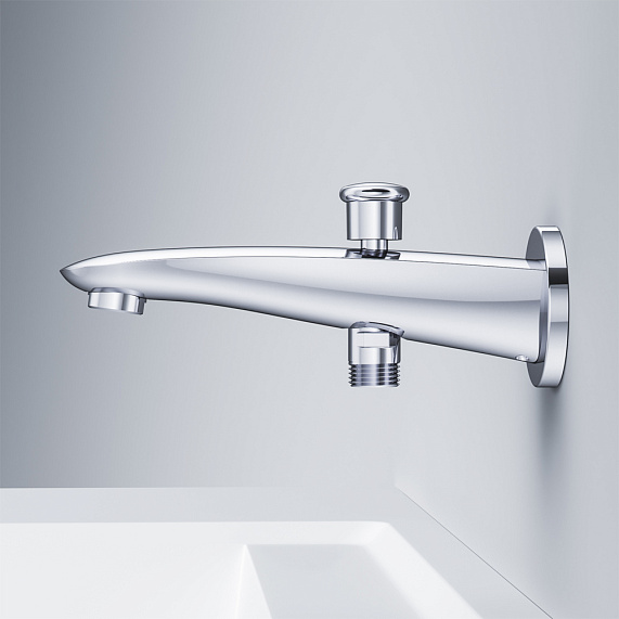 Встраиваемая душевая система AM.PM Spirit 2.1 хром: тропический верхний душ, излив с душевой лейкой, модуль MultiDock-4