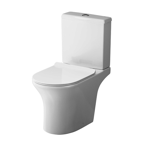 Унитаз-компакт напольный AM.PM Stern C7L8600SC безободковый с сиденьем микролифт, белый-10