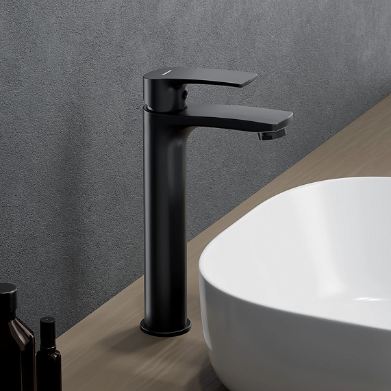 Смеситель для раковины (умывальника) Damixa Eclipse 2.0 480250300 высокий черный