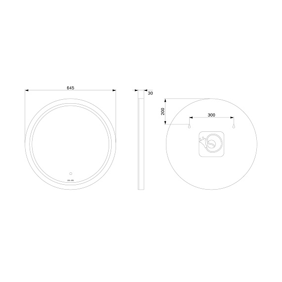 Зеркало с подсветкой в ванную круглое 65 AM.PM X-Joy M85AMOX0651WG сенсорное-7