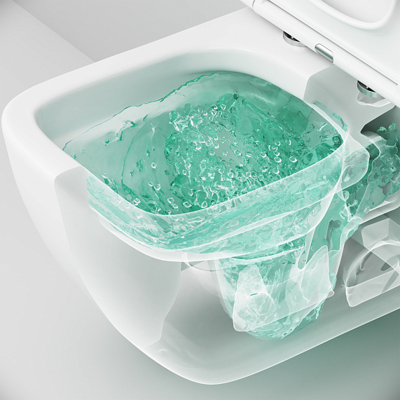 Унитаз подвесной AM.PM Gem C901701SC безободковый с сиденьем микролифт, белый-5