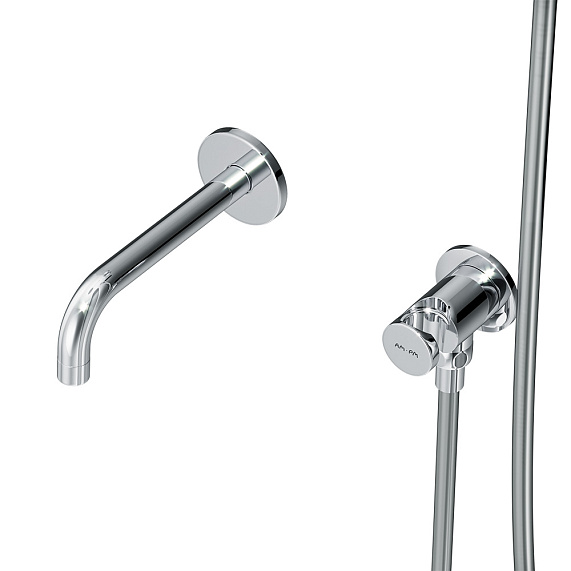 Встраиваемая душевая система AM.PM X-Joy FT85A3RH30 хром: тропический верхний душ, излив с душевой лейкой, термостат-8