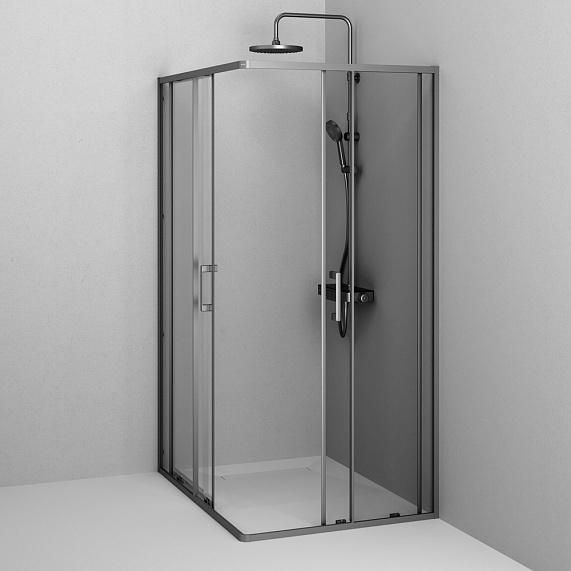 Душевое ограждение без поддона 120x90 AM.PM Above W9XG-403-12090-BT профиль черный-13