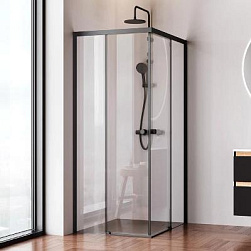 Душевое ограждение без поддона 80x100 AM.PM X-Joy W94G-403-100280-BT1K профиль черный матовый