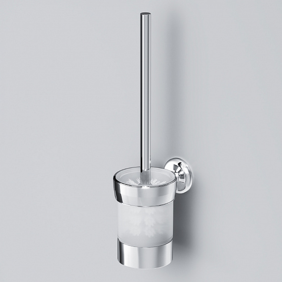 Ершик для унитаза AM.PM Like A8033400 со стеклянной настенной подставкой, хром-2