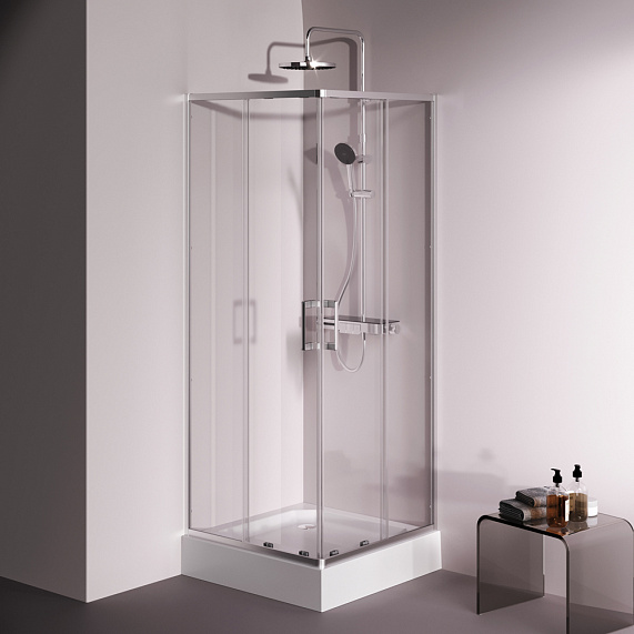 Душевое ограждение без поддона 80x80 AM.PM Above W9XG-403-8080-MT профиль серебристый-3