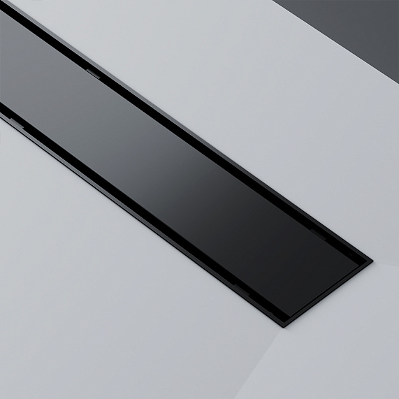 Душевой трап (лоток) 90 AM.PM PrimeFlow W02SC-U11-090-04BM комбинированный затвор с черной матовой решеткой под плитку-19