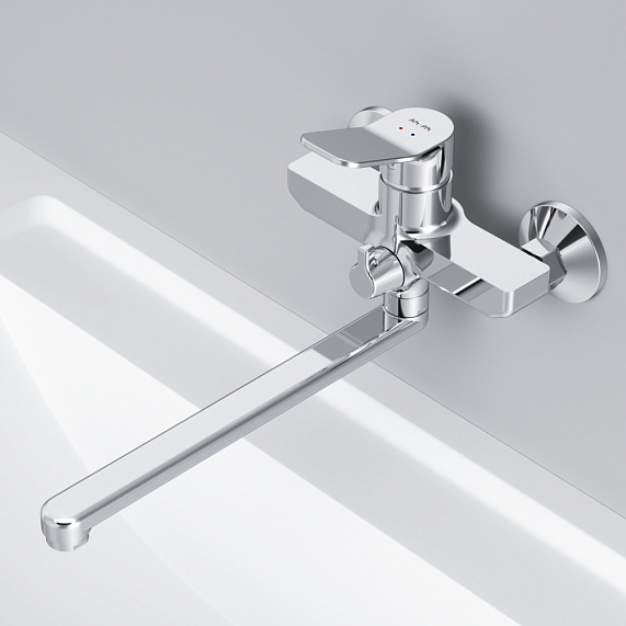 Смеситель для ванны и душа AM.PM X-Joy F85A90000 длинный излив, хром-2