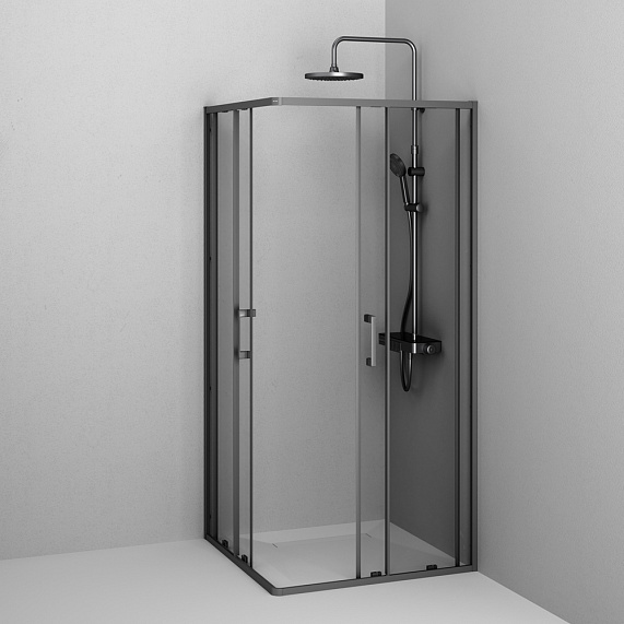 Душевое ограждение без поддона 90x90 AM.PM Above W9XG-403-9090-BT профиль черный-13