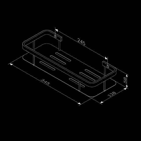 Полка в ванную AM.PM Sense L A7453100 хром-7