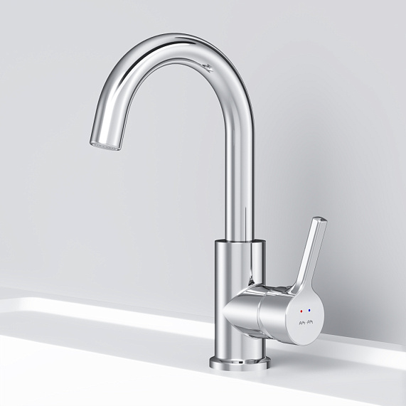 Смеситель для раковины (умывальника) AM.PM X-Joy S F85B02700 с поворотным изливом, хром-2