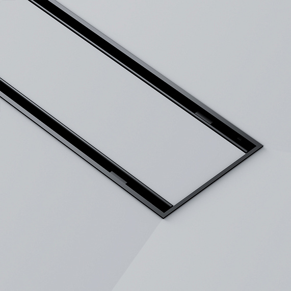 Душевой трап (лоток) 70 AM.PM PrimeFlow W02SC-U11-070-04BM комбинированный затвор с черной матовой решеткой под плитку-17