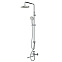 Душевая система AM.PM Gem F40890A94 стойка с тропическим душем, хром + смеситель для ванны с длинным изливом, хром