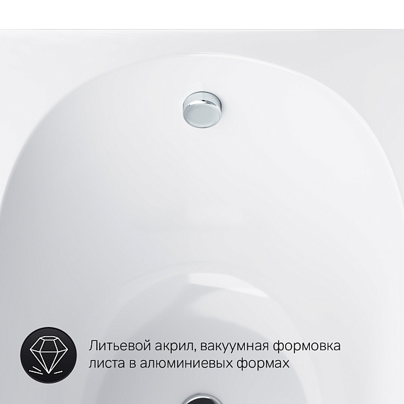 Ванна акриловая 180x80 AM.PM Spirit W72A-180-080W-A2 белая глянцевая