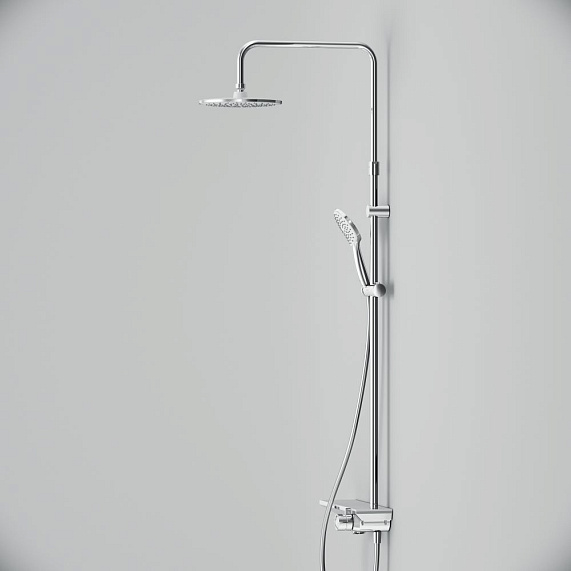 Душевая система AM.PM Gem F0790700 стойка с тропическим душем, смесителем, изливом, хром-4