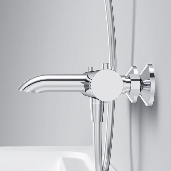Смеситель для ванны и душа AM.PM Libre F6050000 термостат хром-6