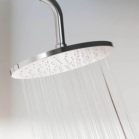 Душевая система Damixa Jupiter 977740000 стойка с тропическим душем, смесителем, изливом, хром-4