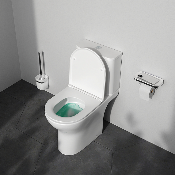 Унитаз-компакт напольный AM.PM Fresh C8B8900LMSC торнадо безободковый с сиденьем микролифт, белый-2