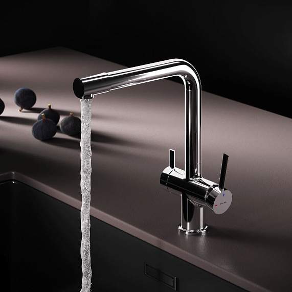 Смеситель для кухни AM.PM Func F8F05700 высокий с L-изливом с каналом для питьевой воды, хром-1