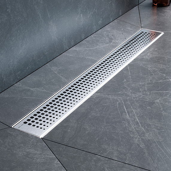 Душевой трап (лоток) 60 AM.PM MasterFlow W01SC-P11-060-01SB комбинированный затвор со стальной матовой решеткой-4