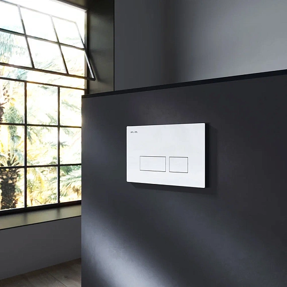 Унитаз подвесной безободковый с инсталляцией AM.PM Spirit 2.0 IS47051.701700 сиденьем микролифт, хром пневм. клавишей-5