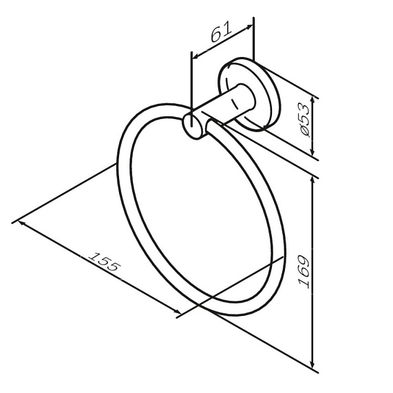 Кольцо для полотенец AM.PM X-Joy A85A34499 золото-6
