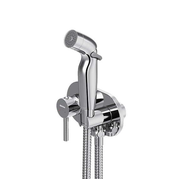 Гигиенический душ со смесителем Damixa Option 212000000 хром встраиваемый, шланг 1500, держатель-3