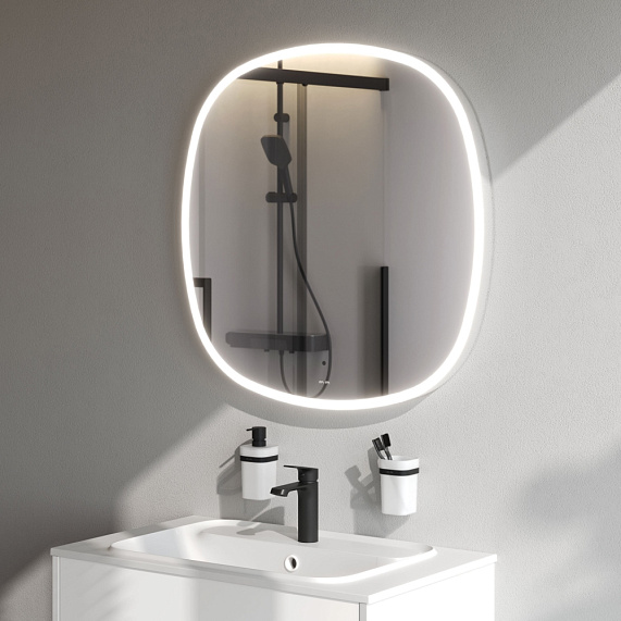 Зеркало с подсветкой в ванную закругленное 80 AM.PM Func M8FMOX0801WGS сенсорное-2