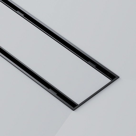 Душевой трап (лоток) 60 AM.PM PrimeFlow W02SC-U11-060-04BM комбинированный затвор с черной матовой решеткой под плитку-17