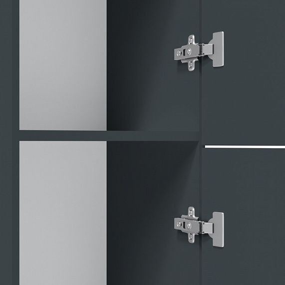 Шкаф-пенал для ванной 30 AM.PM Gem M90CSR0306GM напольный правый графит-3