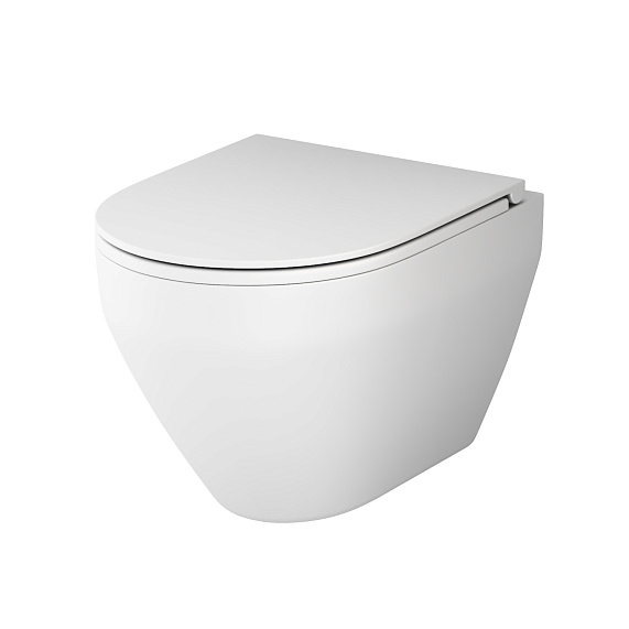 Унитаз подвесной AM.PM Spirit 2.0 C701700MWSC безободковый с сиденьем микролифт, белый матовый-9