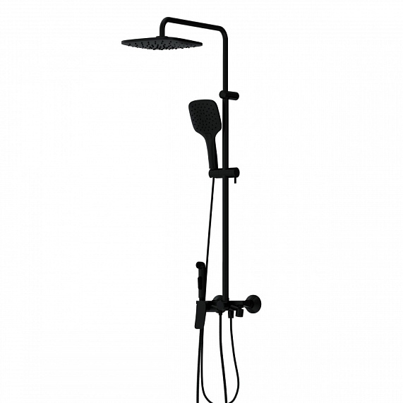 Душевая система Damixa Apollo DX220920300 стойка с тропическим душем, смесителем, черная матовая-7