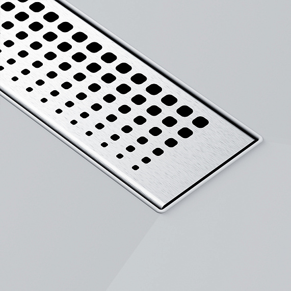 Душевой трап (лоток) 50 AM.PM MasterFlow W01SC-P11-050-01SB комбинированный затвор со стальной матовой решеткой-9