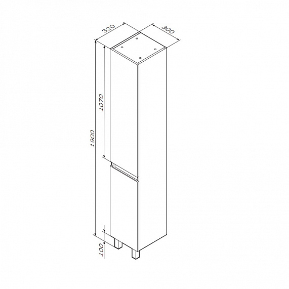 Шкаф-пенал для ванной 30 AM.PM X-Joy M85ACSR0306WG напольный правый белый глянец-4
