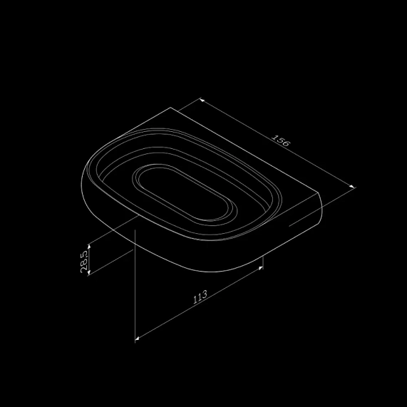 Мыльница стеклянная настенная AM.PM Sensation A3034200 хром-7