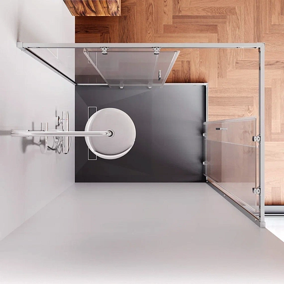 Душевое ограждение без поддона 90x120 AM.PM Gem W90G-403-120290-MT профиль серебристый-2