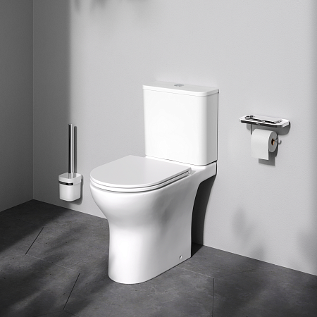 Унитаз-компакт напольный AM.PM Fresh C8B8900LMSC торнадо безободковый с сиденьем микролифт, белый