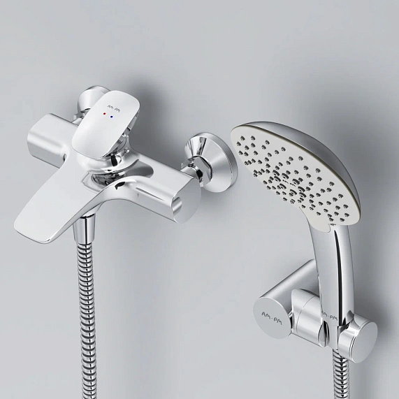 Смеситель для ванны и душа AM.PM Spirit 2.0 F70A15000 душевая лейка, шланг 1750, хром-2