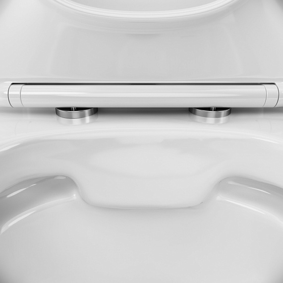 Унитаз напольный Damixa Palace Grand 468600SC безободковый с сиденьем микролифт, белый-5