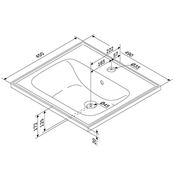 Тумба с раковиной 50 AM.PM X-Joy M85AFSX0502WG напольная на ножках белый глянец-1