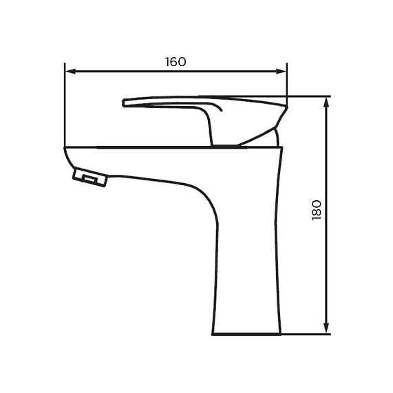 Смеситель для раковины (умывальника) Dorff Alpha D9021000BL черный-3