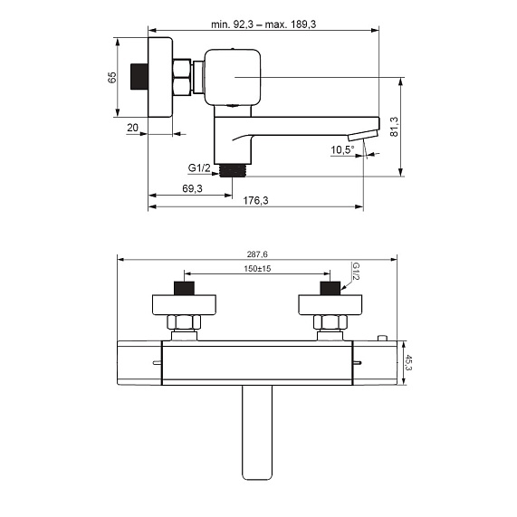 Смеситель для ванны и душа Damixa Gala 533000000 термостат, хром-4