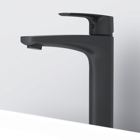 Смеситель для раковины (умывальника) AM.PM Gem F90A92022 высокий, черный-2